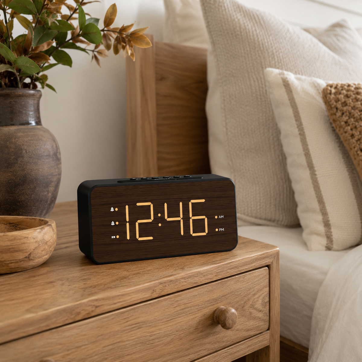 Wood Face Clock